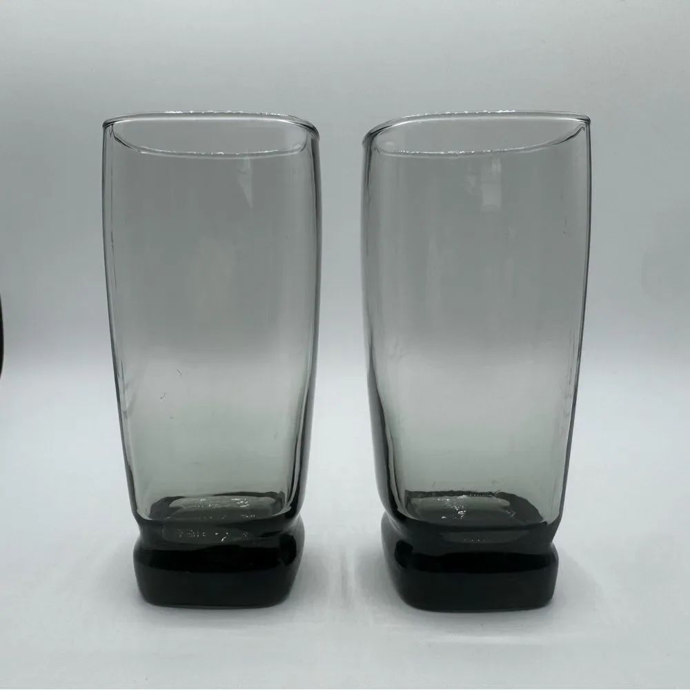 Pair of Libbey Carrington Tawny Smoke Glasses